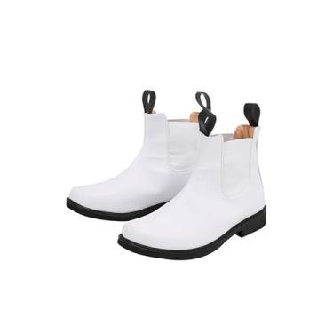 Imagem de Botas Stormtrooper brancas fantasia masculina exército imperial militar cosplay couro botas cano curto, Branco, 42