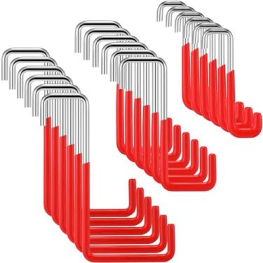 Imagem de Hotop 18 peças de gancho de caibro, ganchos grandes e resistentes, gancho de viga para garagem, escada, bicicleta, cerca, organizador de armazenamento, ganchos em forma de S, ganchos para pendurar