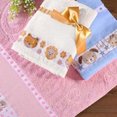 Imagem de Toalhas De Banho Bebe Infantil Bebe Pets Para Bordar Ponto Cruz 100% A