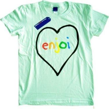 Imagem de Enjoi Camiseta feminina de manga curta Spectrum Heart, espuma do mar, grande