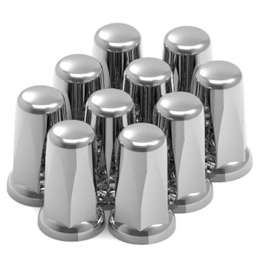 Imagem de HD Driven Tampa de porca de 33 mm de plástico hexagonal alta, 10/cd – tampas de porca de roda de encaixe, plástico cromado ABS à prova de ferrugem, ajuste universal, fácil instalação de encaixe