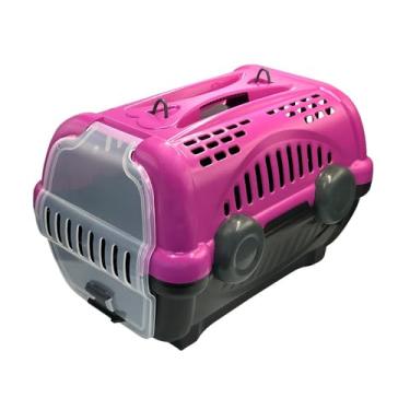 Imagem de Furacão Pet Luxo Caixa de Transporte, Rosa/Cinza, 2