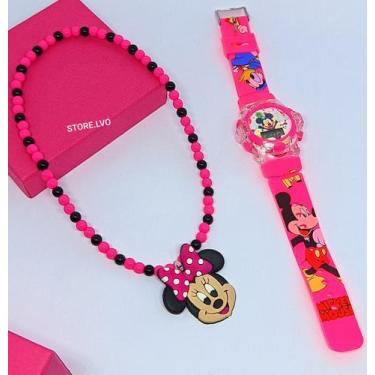 Imagem de Kit Relógio Infantil Digital Pisca Luz Led Toca Musica barbie Frozen +