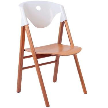 Imagem de Cadeira Flare de Madeira Tauari em Verniz PU e Encosto Polipropileno 1 un - Tramontina