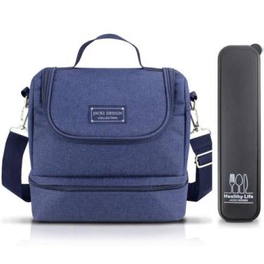 Imagem de Bolsa Térmica Lancheira Necessaire Concept Marmita Lanches Bebidas 2 C
