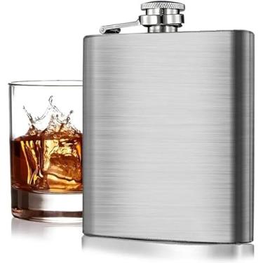 Imagem de Cantil Porta Bebida De Bolso 230ml Inox