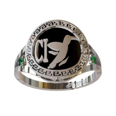 Imagem de Anel De Formatura De Corretor de Imóveis Em Prata 950k - Vieira Cruz J