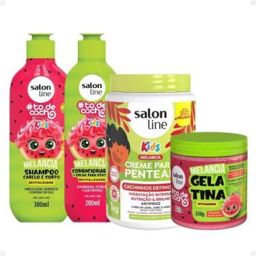 Imagem de Kit Salon Line Kids: Shampoo e Condicionador + Creme para Pentear 1kg 