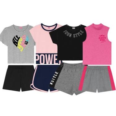 Imagem de Kit 4 Conjunto Infantil Juvenil Roupa Menina Atacado Verão - DUDUKA, 1