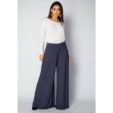 Imagem de Calça Pantalona Granja Malha Azul Marinho - Amazonia Vital