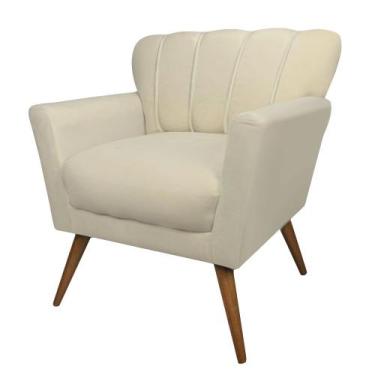 Imagem de Poltrona Decorativa Estofada Sala de Estar Escritório Quarto Leitura P