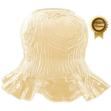 Imagem de Tulipa Caracol Sem Colar Ambar P/ Pendente Lustre Arandela - CM GLASS 