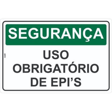 Imagem de Placa de Sinalização - Segurança: Uso Obrigatório de EPI - Equipamento