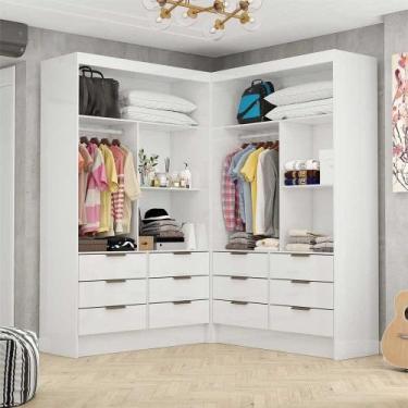 Imagem de Closet Casal Duplo Sevilha Premium Com 12 Gavetas Branco - CARIOCA MÓV