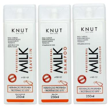 Imagem de Kit Knut Tratamento Shampoo 250ml Condicionador 250ml Leave-In Hidrata