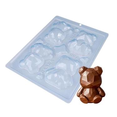 Imagem de Forma Com 3 Parte Urso Lapidado Pequeno BWB Para Chocolate Festa Infan