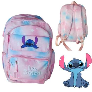 Imagem de Mochila Infantil Menina Escolar Feminina Stitch - disney, azul