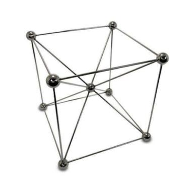 Imagem de Escultura Decorativa Cubo Moleculas Maior Impecavel Luxo - LUXdécor
