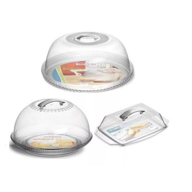 Imagem de Porta Bolo Cromado Transparente N600 - 16x34cm