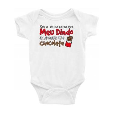 Imagem de Roupa Body Bebê bebe infantil Sou a única coisa que meu dindo ama mais