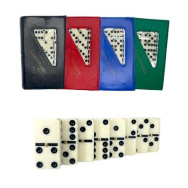 Imagem de Jogo Dominó Osso Profissional C/ Estojo Maleta Cor 28 Peças - NS