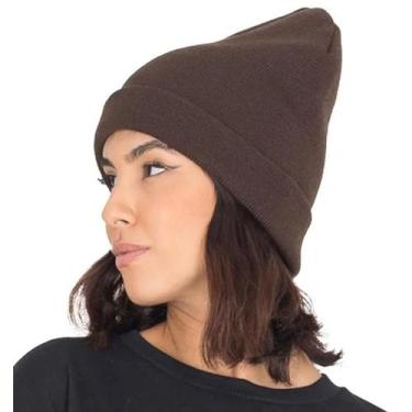 Imagem de Gorro Liso Touca Térmica Tricot De Inverno Básico Casual Unissex pietr