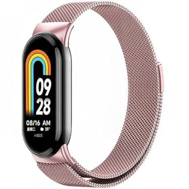 Imagem de Harikiri Pulseiras magnéticas compatíveis com Xiaomi Mi Band 10/9/8, pulseira de substituição de metal para mulheres e homens