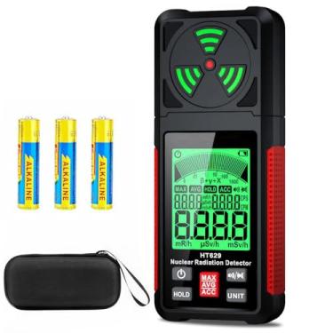 Imagem de intendvision detector de radiação nuclear contador geiger - testador de dosímetro de radiação portátil detector de radioatividade de raios X gama beta para frutos do mar de águas residuais n