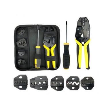 Imagem de Alicate prensa terminais multifunconal para terminal ilhós 8 em 1 act5