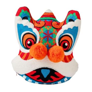 Imagem de WeiLaiKeQi Travesseiro de pelúcia de ano novo chinês, brinquedo de pelúcia, festival de ano lunar, decoração de festa macia, presentes, almofada lavável, Dança Do Leão