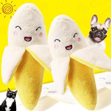 Imagem de Brinquedo Pet Banana de Pelúcia Com Apito QC-60111