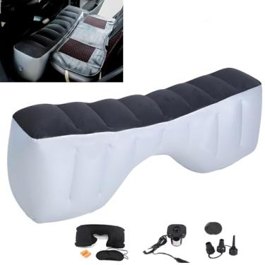 Imagem de Colchão inflável para viagem de ar para carro Onirii, assento traseiro com bomba de ar, 139 x 26 cm x 35 cm, travesseiro de ar portátil para acampamento, cama de ar para carro, SUV