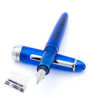 Imagem de Monteverde Conjunto de 3 canetas-tinteiro USA Monza - Azul (m, f, flex) - Caneta premium para homens e mulheres, perfeita para escritório, negócios, escola, presentes, diário, autógrafos