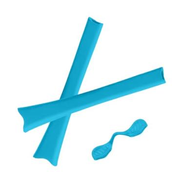 Imagem de Boldbright Kits de borracha de substituição para fones de ouvido e bocais compatíveis com óculos de sol Oakley Radar - Azul celeste