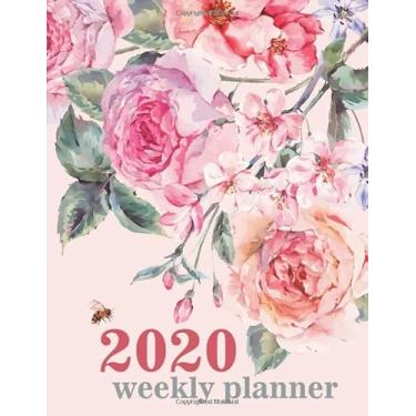 Imagem de 2020 Weekly Planner: Weekly Layout Planner With Space For Notes, Each Month Calendar View At A Glance. Monday To Sunday Daily Organizer With Watercolor Flower Cover