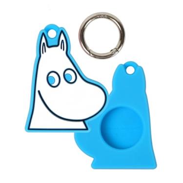 Imagem de iFace Capa de personagem Moomin compatível com Apple AirTags – Capa protetora de silicone para chaveiro [mosquetão incluído] – Moomintroll