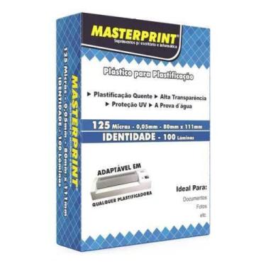 Imagem de PLÁSTICO PARA PLASTIFICAÇÃO 125 micras 0,05mm - 80mm X 111mm IDENTIDAD