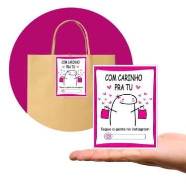 Imagem de Tag Cartão de Agradecimento  Pacote com 100 Peças  Tam. 7,5 x 10,5 cm 