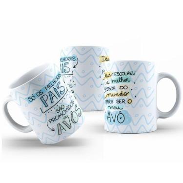 Imagem de Caneca de Cerâmia Personalizada 325ml Presente Avós Amorosos - Mecolou