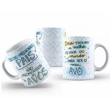 Imagem de Caneca de Cerâmia Personalizada 325ml Presente Avós Amorosos - Mecolou