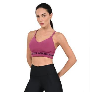 Imagem de Top de Treino Feminino Under Armour Seamless Low Long Bra, Roxo, PP