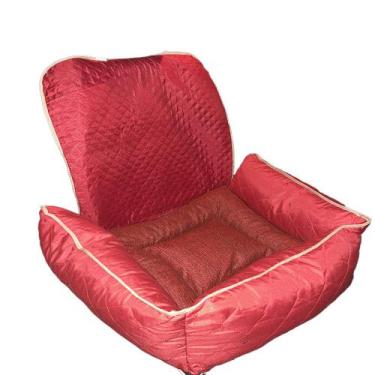 Imagem de Kit Protetor Banco Toddy Pequeno Colchonete Liso Vermelho - ComfortPet