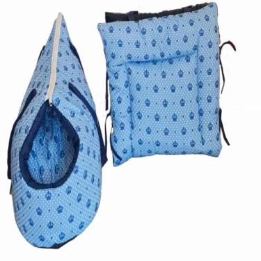 Imagem de Kit Transporte Bolsa Colchonete Impermeavel Top Realeza Azul - Comfort