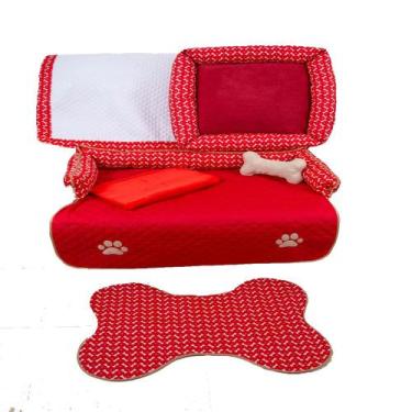 Imagem de Enxoval Pet 6 pçs Grande Vermelho - ComfortPet