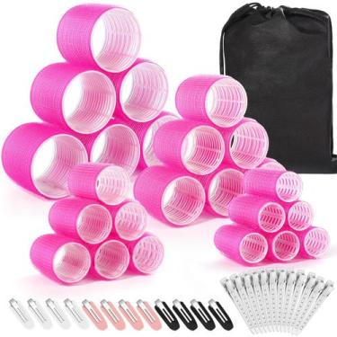 Imagem de Kit com 48 Rolinhos de Cabelo Shynek + 24 Grampos - Para Todos os Tipo