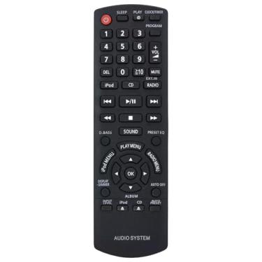 Imagem de XINFUTE Novo N2QAYB000641 adequado para sistema de áudio Panasonic AV controle remoto SC-HC35 SA-HC35