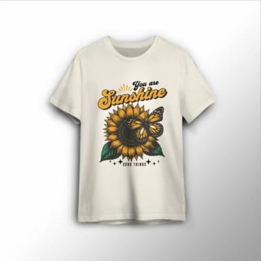 Imagem de Camiseta Personalizada com Estampa De Girassóis, Sunshine - Lobo Sete,