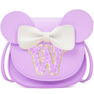 Imagem de OYLOLA Presentes de aniversário para meninas de 3, 4, 5, 6, 7 e 8 anos, bolsa infantil para meninas pequenas, presente para meninas, Roxo-roxo brilhante, W