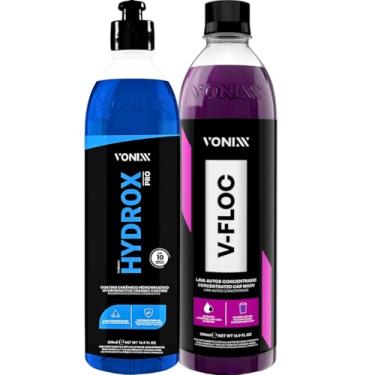 Imagem de Kit Limpeza Automotiva E Proteção Shampoo Neutro Super concentrado V-floc 500ml Vonixx Coating Ceramico Hydrox Pro 500ml Diluivel Vonixx