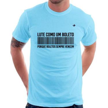 Imagem de Camiseta Lute como um boleto - Foca na Moda, Azul bebê, GG